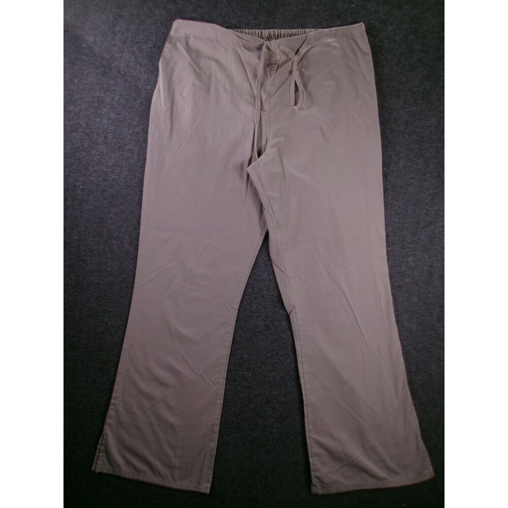 Cherokee Workwear Pants Mens XL Khaki Elastic Waist Drawstring Straight Leg